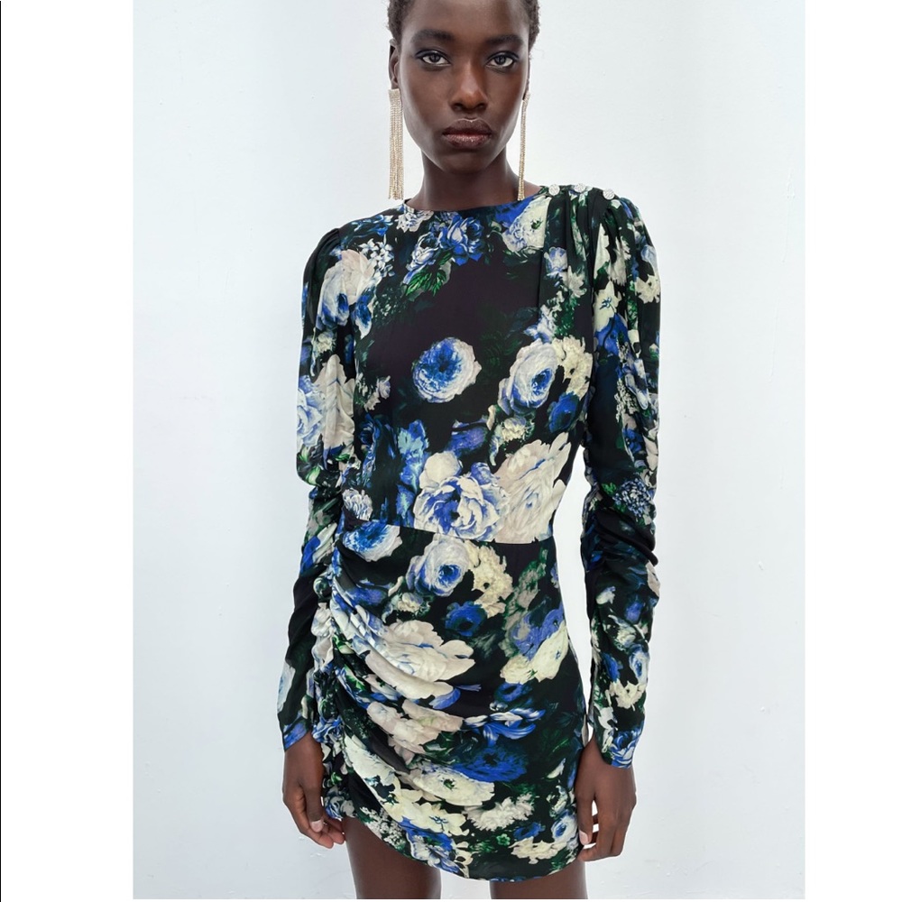 Zara floral print dress